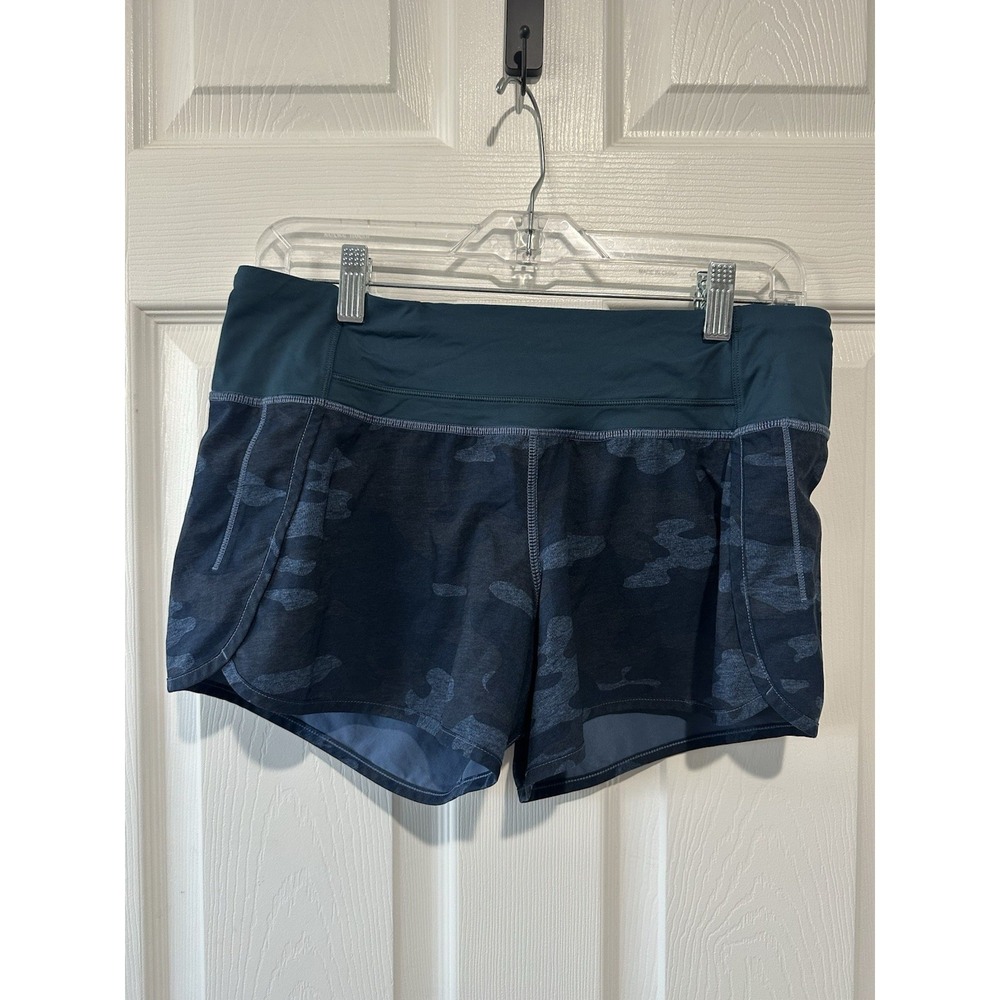 Lululemon Run Times Navy Camo Athletic Shorts 4” Inseam